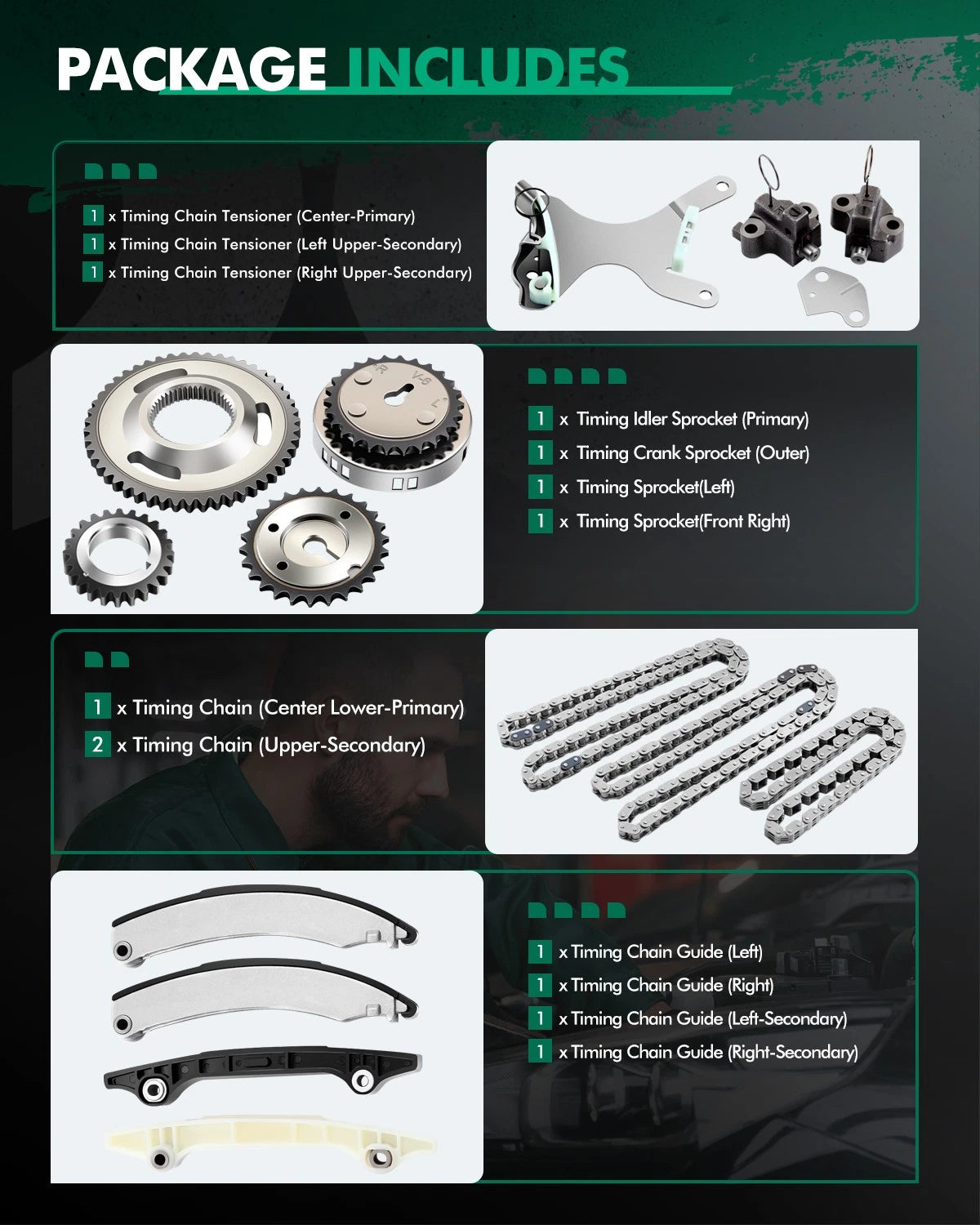 Timing Chain Kit for Jeep Liberty Dodge Ram 1500 3.7L (2004–2013)
