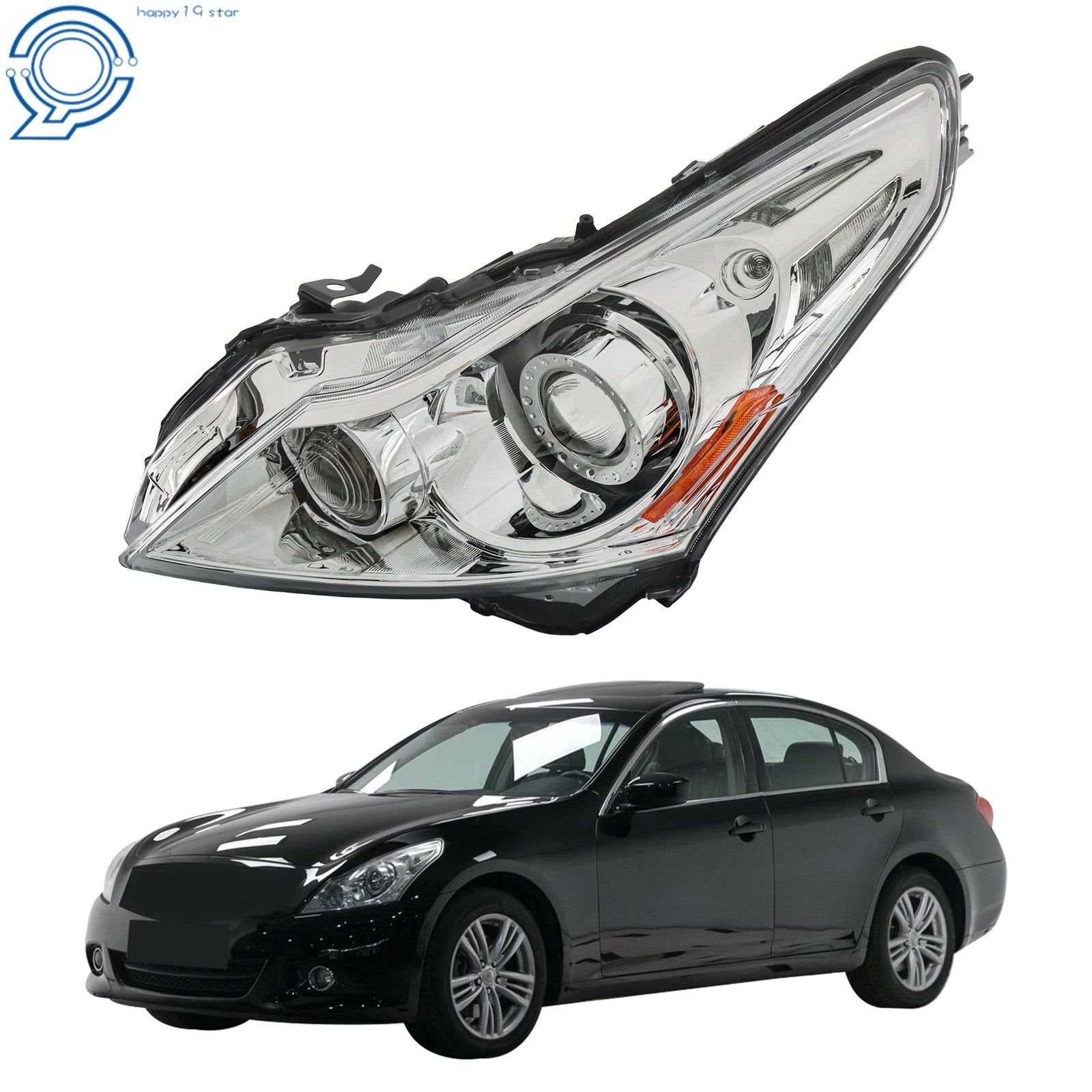 Left HID Headlight Assembly for Infiniti G25 G37 (2010-2012)