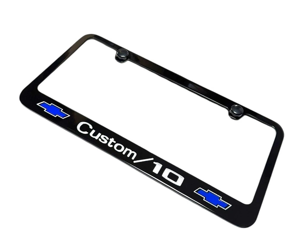 License Plate Frame Engraved Chevrolet Blue Bowtie Licensed for Chevy (2010–2025)