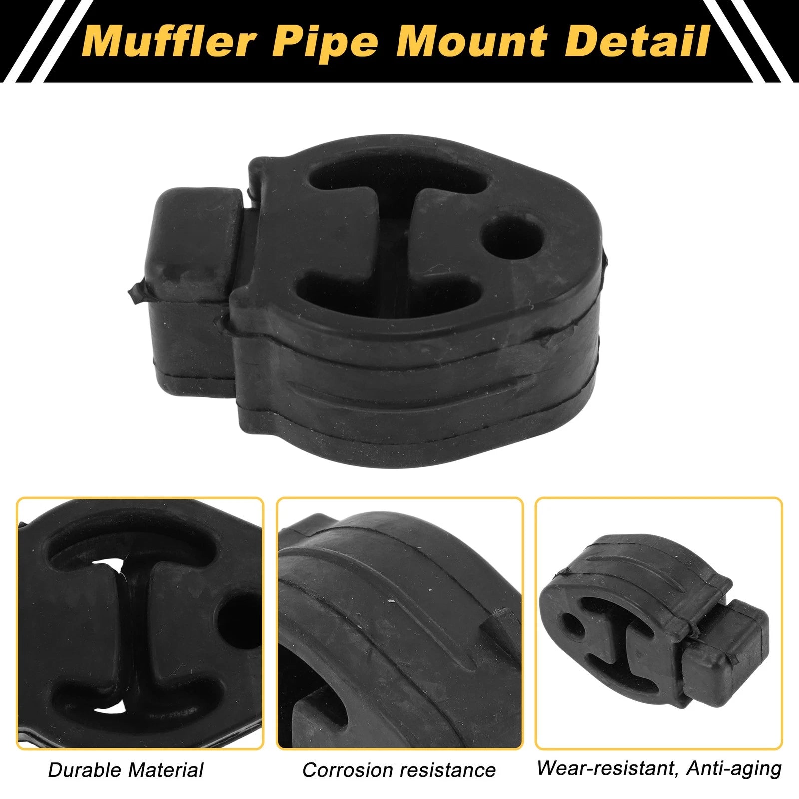Muffler Exhaust Hanger for Ford Fiesta ST150 (2005–2008) 3M515A262EB Rubber Black