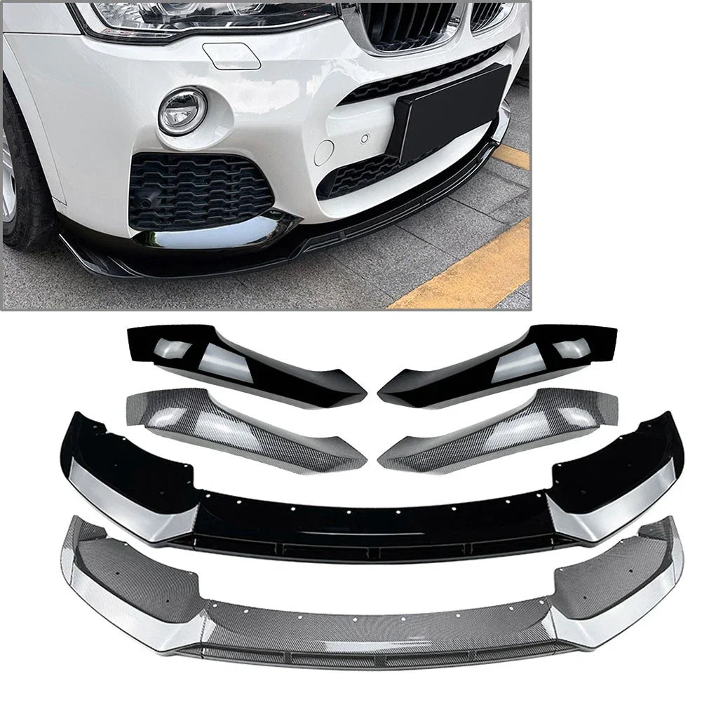 Bumper Lip Spoiler Splitter for BMW X3 F25 X4 F26 M Sport (2014-2018)