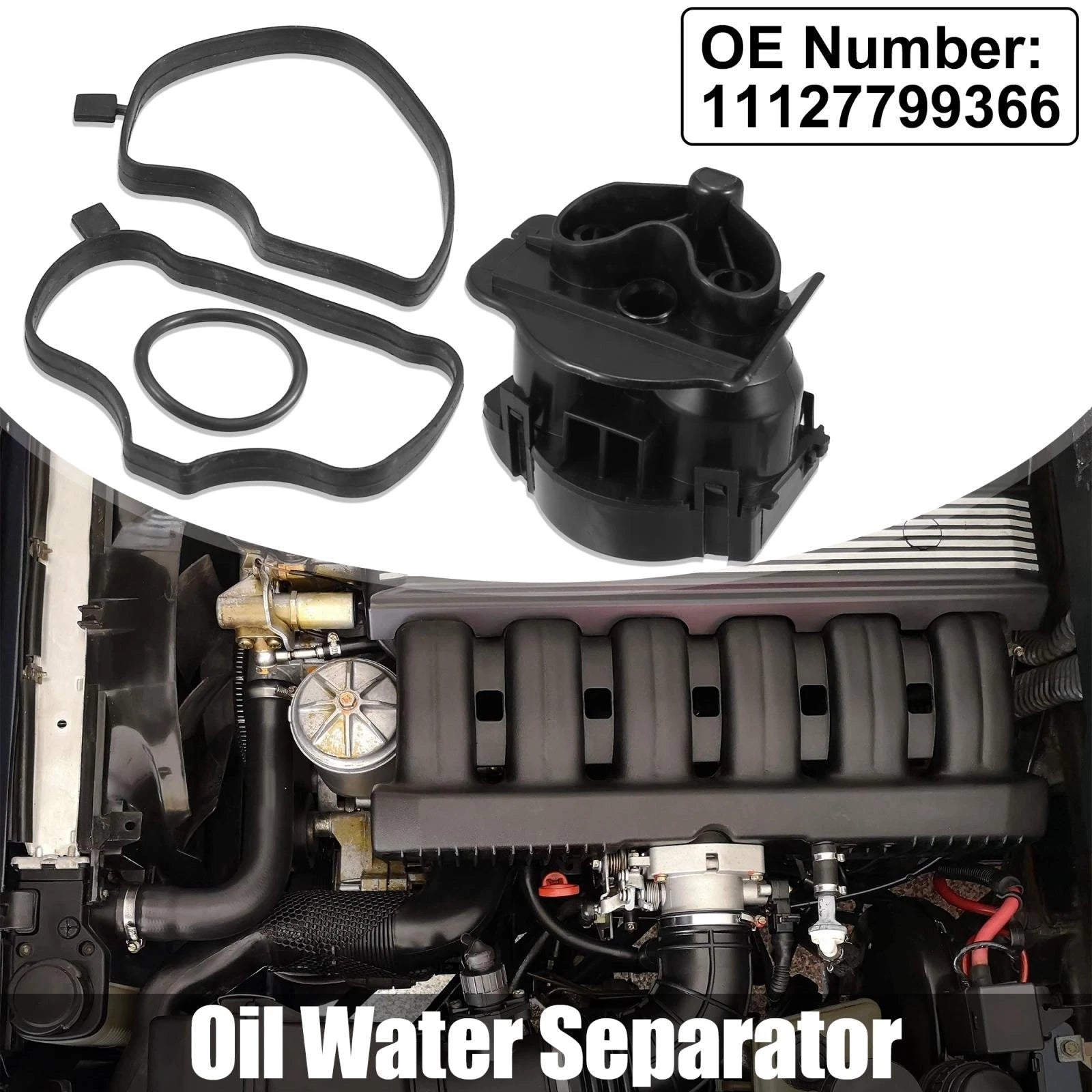 Engine Crankcase Oil Water Separator for BMW 3 5 7 X3 X5 (2000–2023)