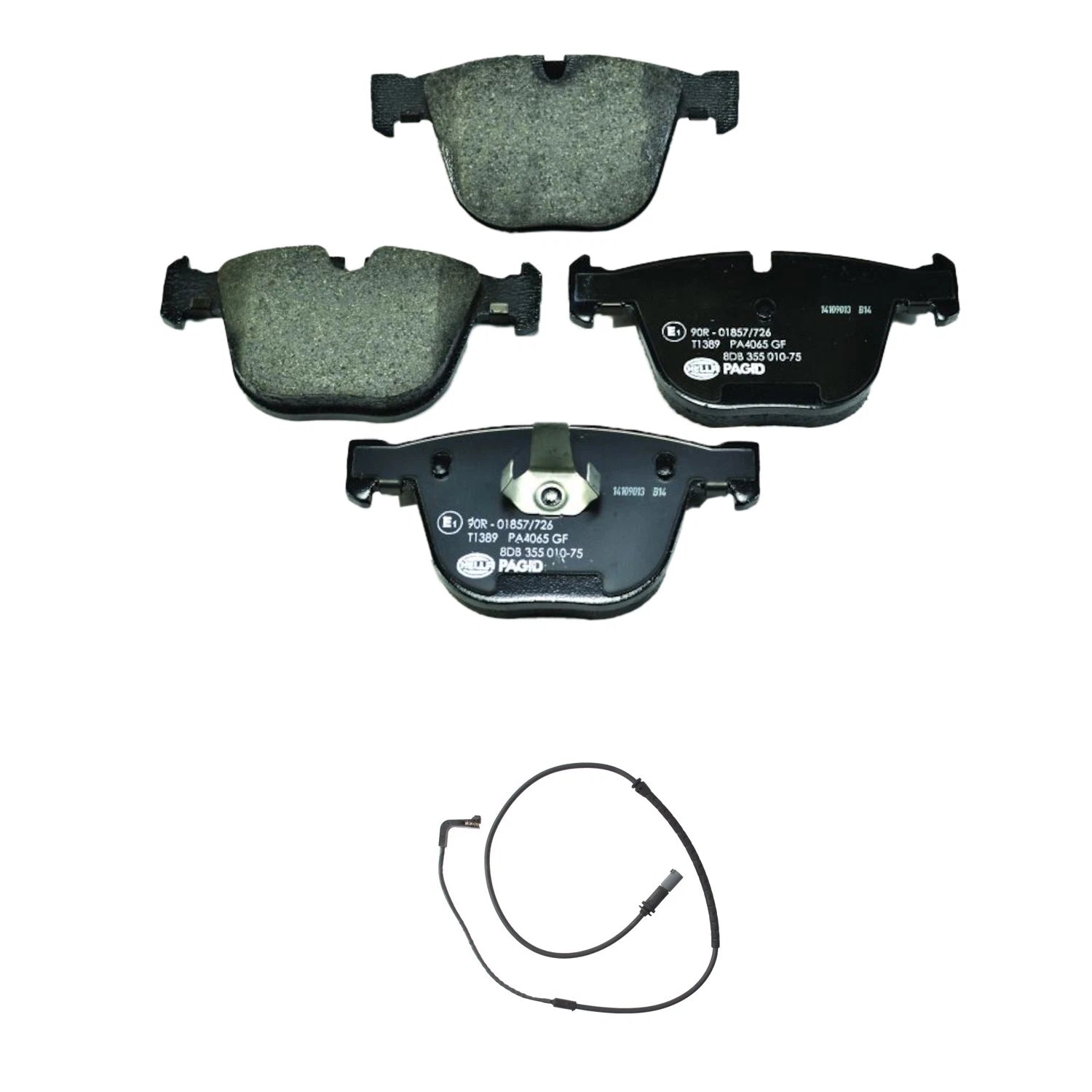 Hella Rear Low-Met Disc Brake Pad Set w/Sensor for BMW X5 X6 (2007–2010)