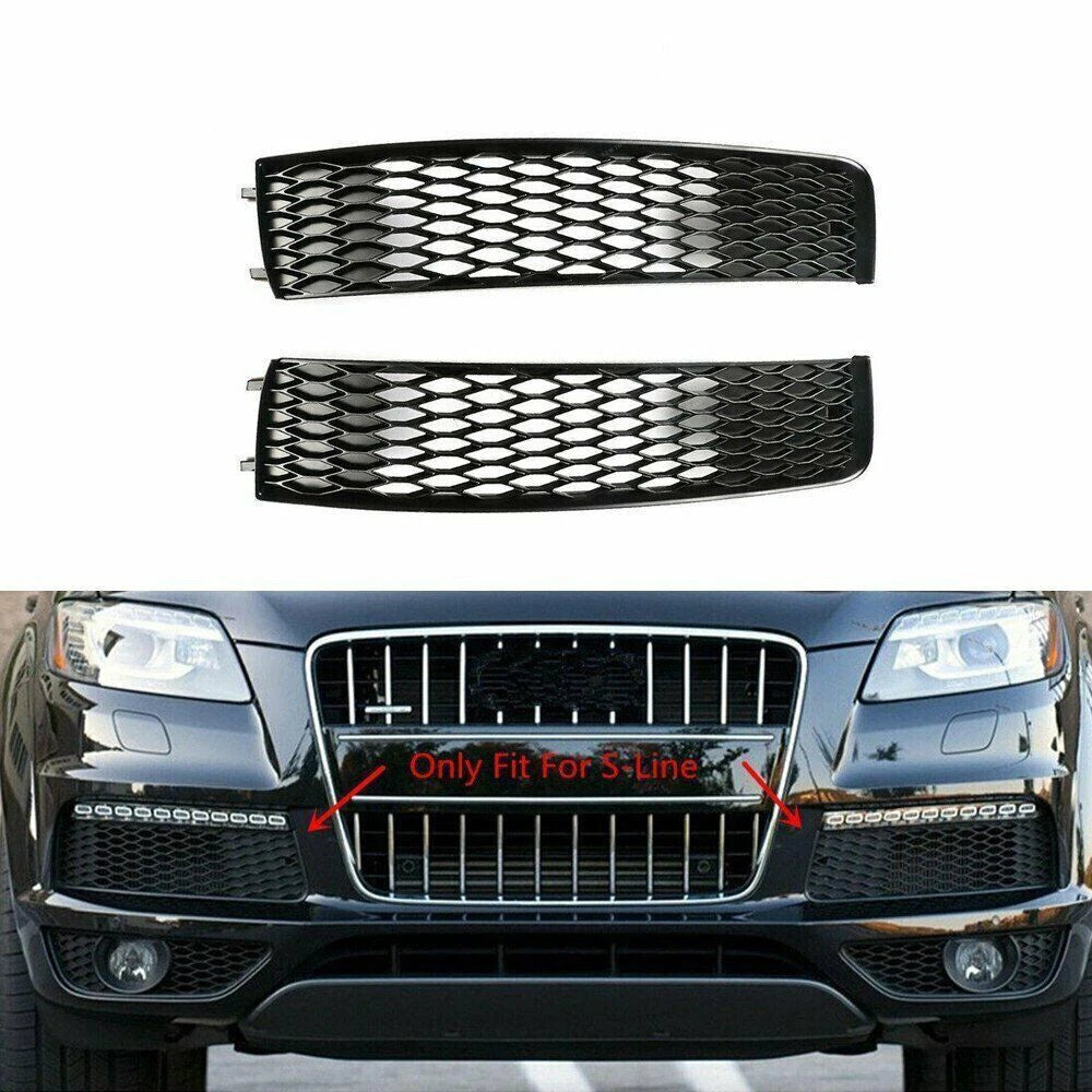 Pair Front Bumper Grille Outer Covers for Audi Q7 (2011–2015)