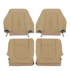 Set of 2 Tan Leather Seat Covers for Ford F250 F350 Lariat (2011–2016)
