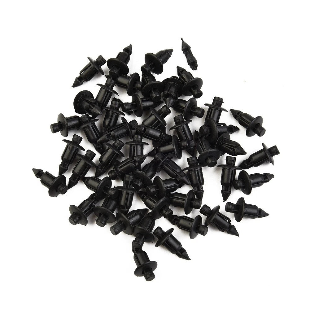50pcs 6mm Fairing Trim Plastic Push Fit Rivet Clips for Suzuki