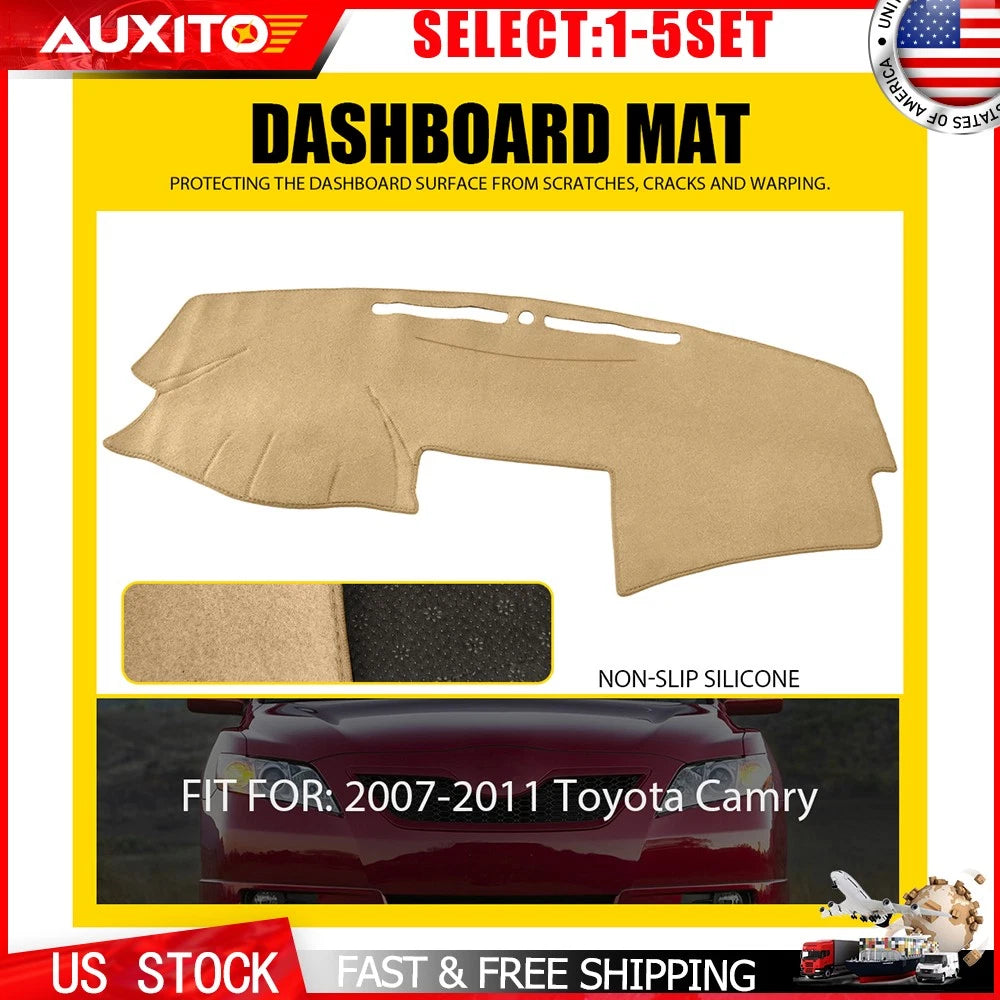 Dash Cover for Toyota Camry (2007–2011) UV Protection LHD Beige
