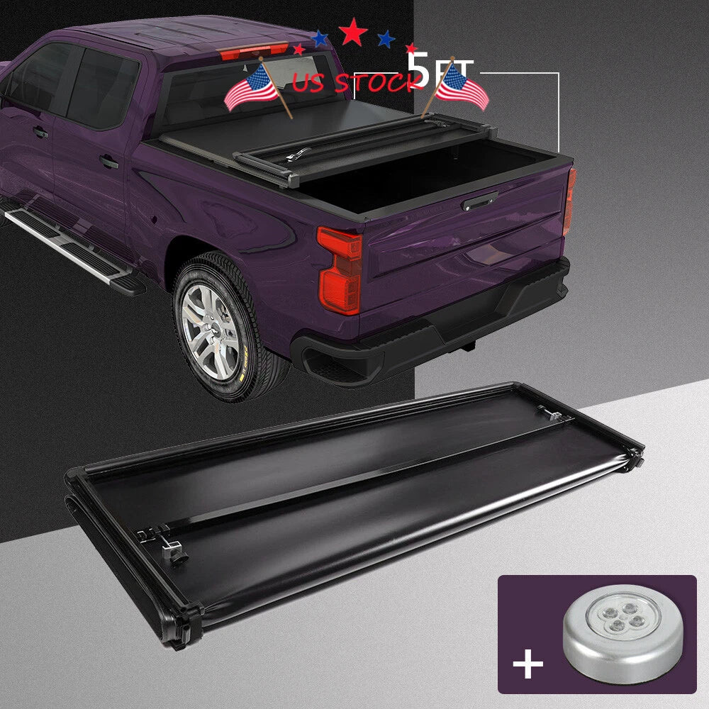 5Ft Soft Tri-Fold Tonneau Cover for GMC Canyon, Chevy Colorado (2015–2019)