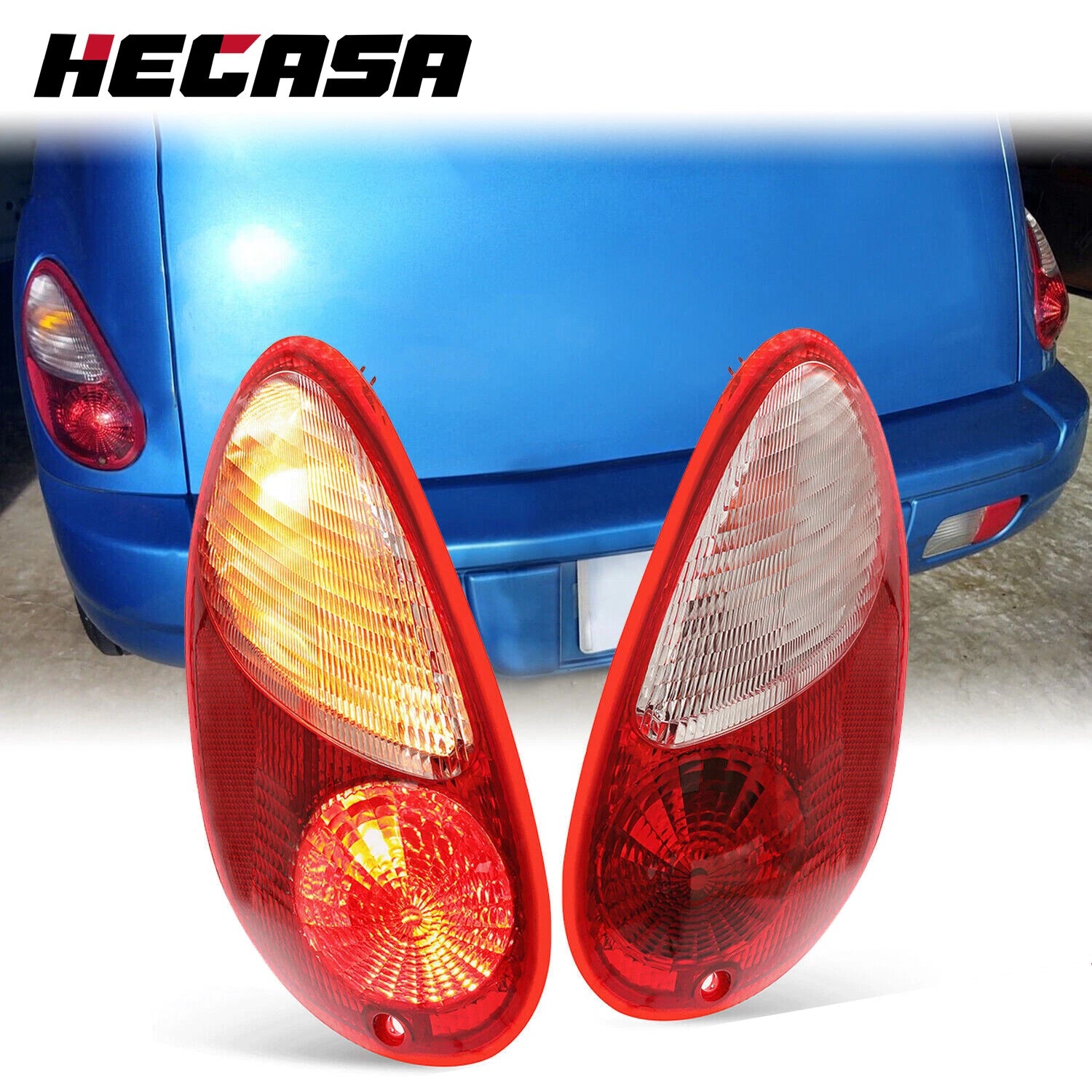 Tail Lights Set of 2 for Chrysler PT Cruiser (2006–2010) w/Bulb