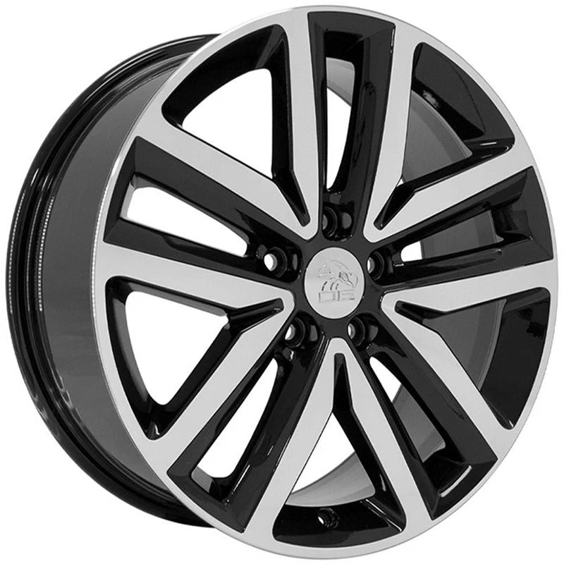 18 Inch Machined Black Wheel Replacement for Volkswagen Jetta (2005–2023)
