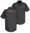 Mechanic Style Button Up Shirt with 5th Gen Chevy Camaro Logo for 2010-2015