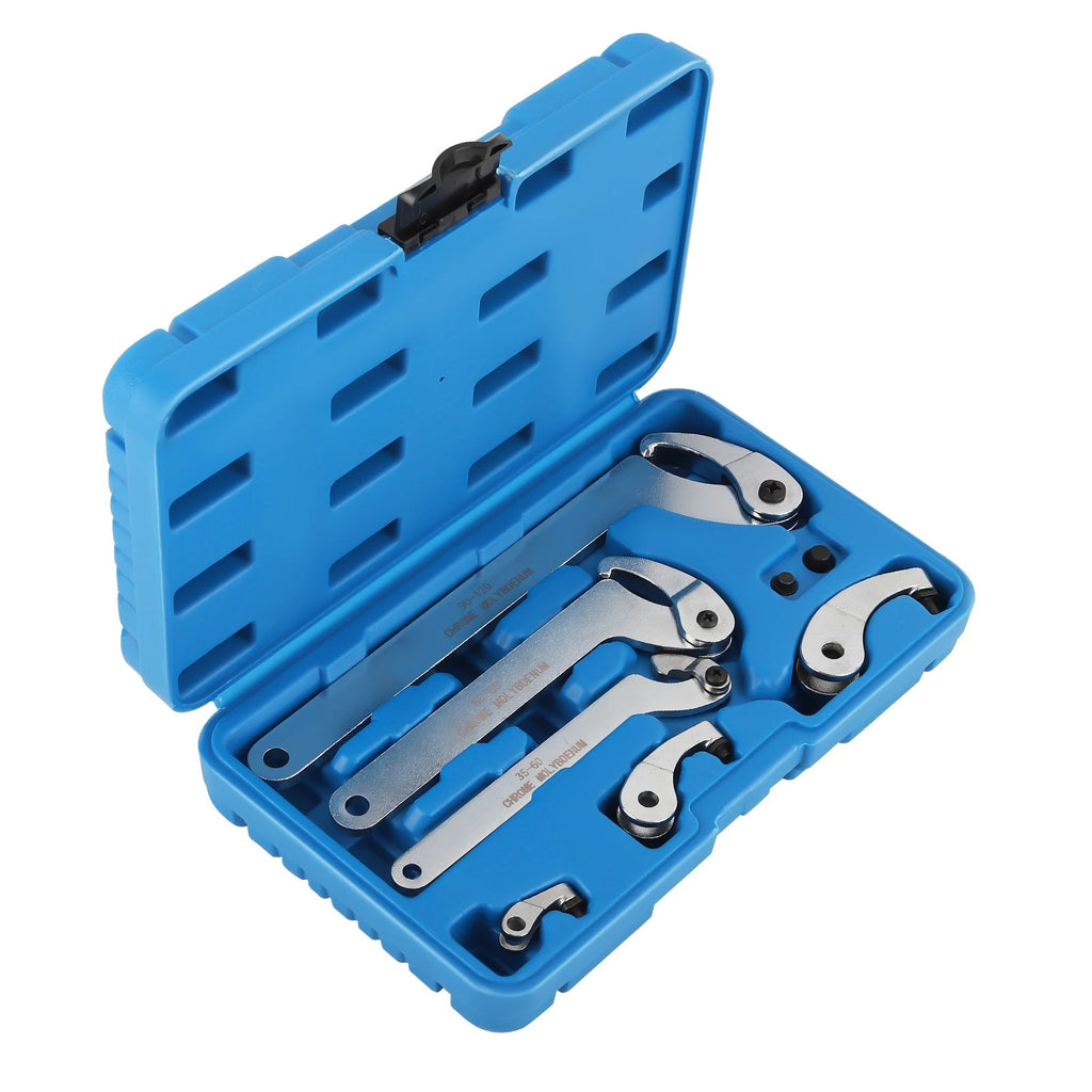 Set of 8 Adjustable Hook Pin Spanner Wrenches for Various Models