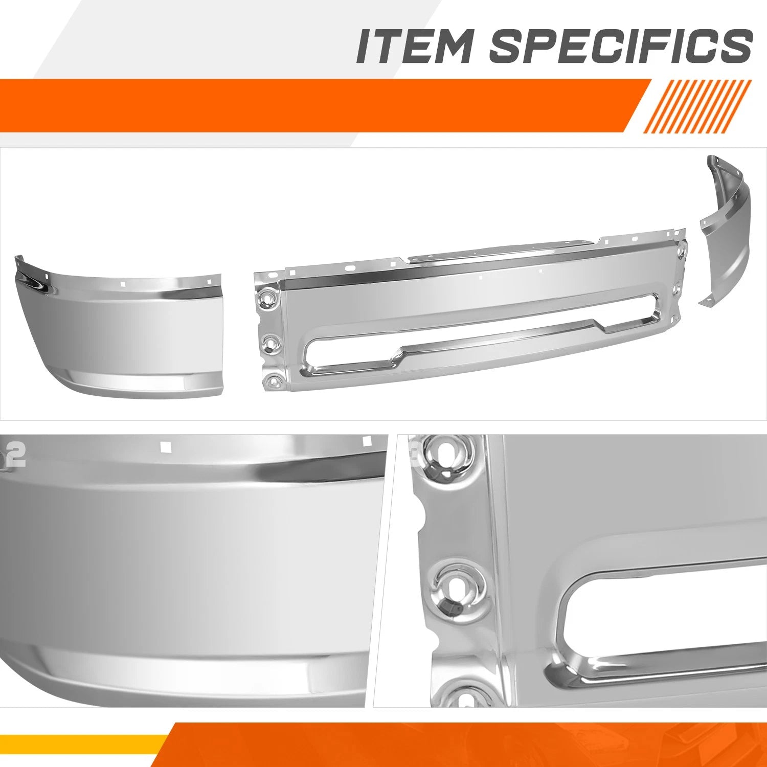 Steel Front Bumper Face Bar for Dodge Ram 1500 (2009–2012) Chrome