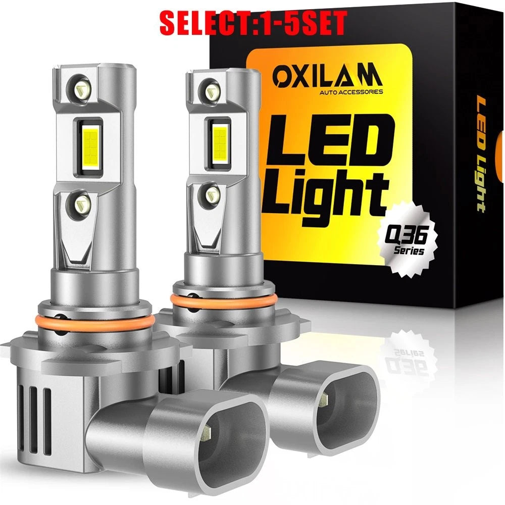 2X OXILAM Q36 Series 9005 HB3 LED Headlight Bulbs 100W 20000LM for