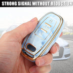Key Fob Remote Control Cover 3 Button TPU Shell Blue for Audi A6 (2012–2018) 745060244857