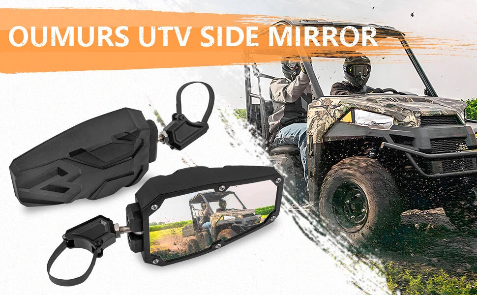 Set of 2 Racing Style Rear View Side Mirrors for Can Am Maverick X3 (2017–2024)