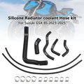 Silicone Radiator Coolant Hose for Suzuki GSX-8S (2023–2025) Black