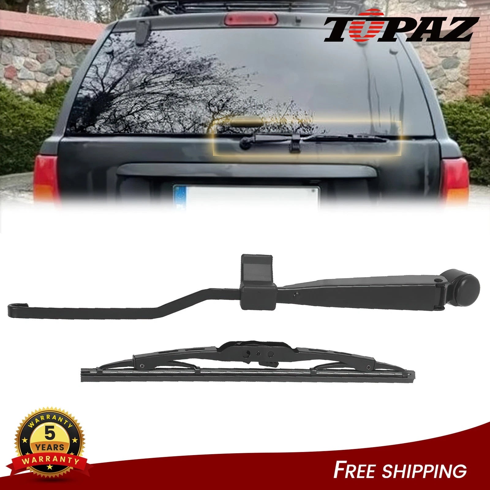 Rear Windshield Wiper Arm with Blade for Jeep Grand Cherokee (2001–2004)
