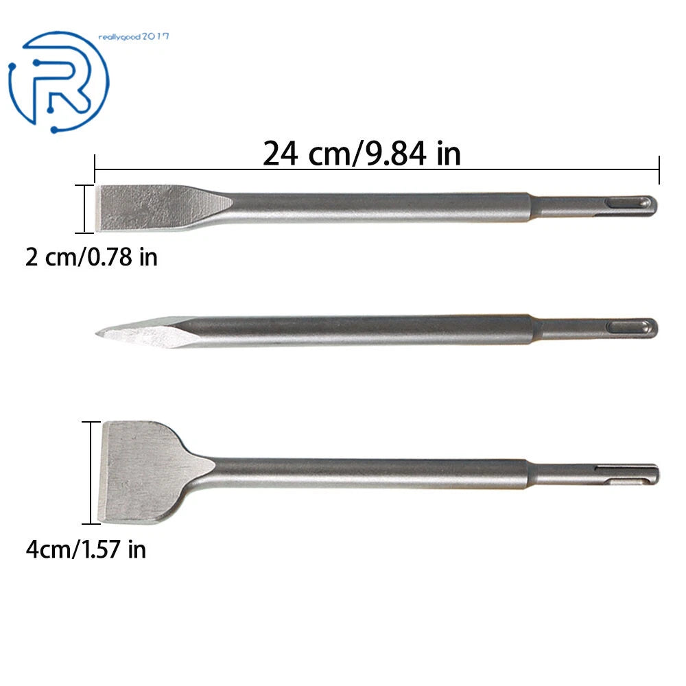 6 Pcs SDS Plus Chisel Set for Rotary Hammer (Concrete Drill Bit)