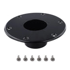 Black Aluminum RV Table Leg Base Round Flush Mount for RV Tables