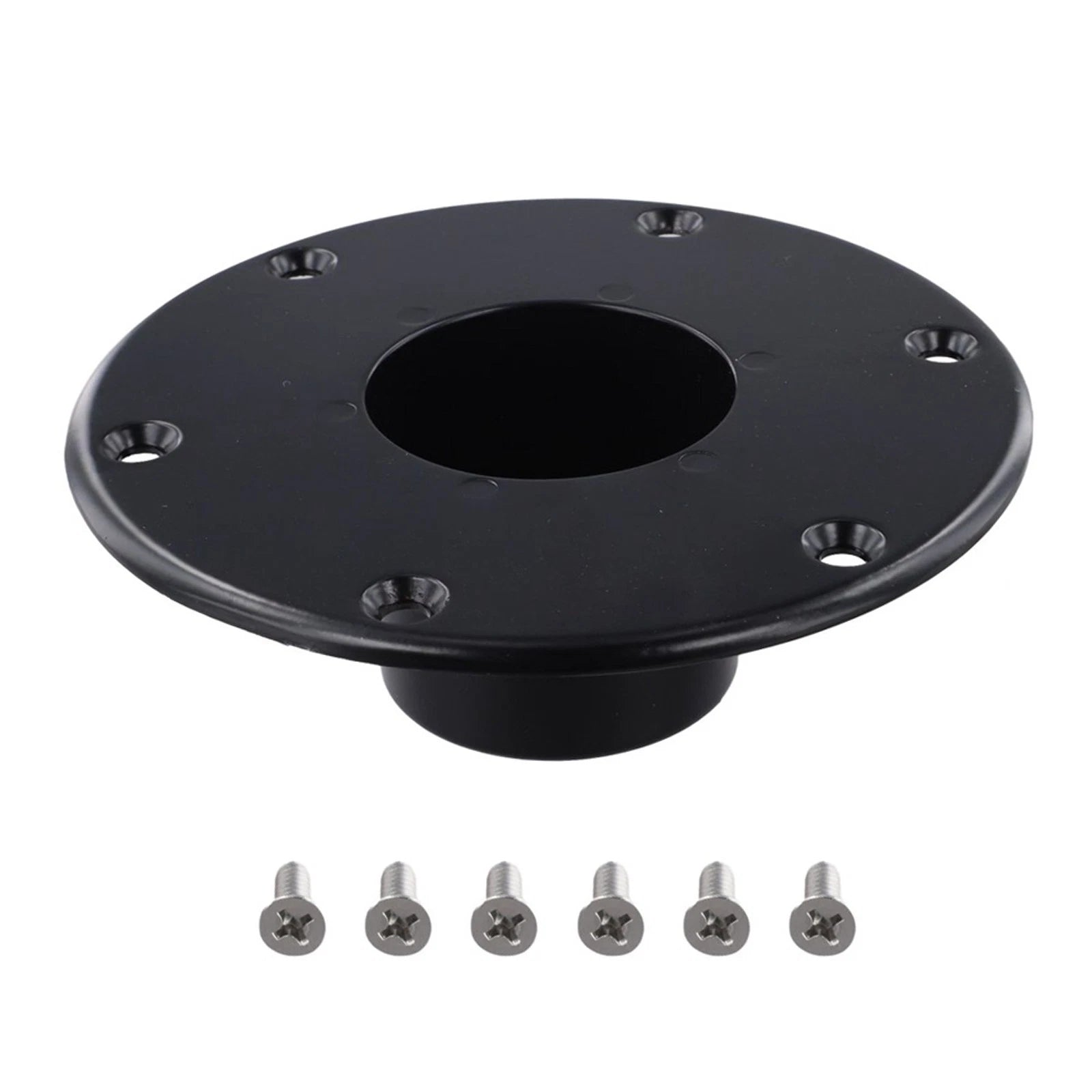Black Aluminum RV Table Leg Base Round Flush Mount for RV Tables