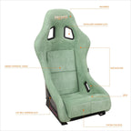 NRG FRP-303OL-PRISMA Olive Fixed Back Racing Bucket Seat for Universal (2010–2023)