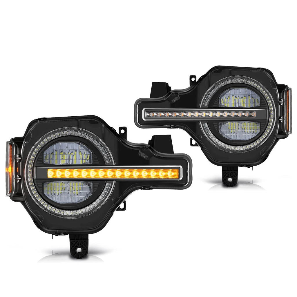 Sequential signal black headlights for Ford Bronco (2021–2026)