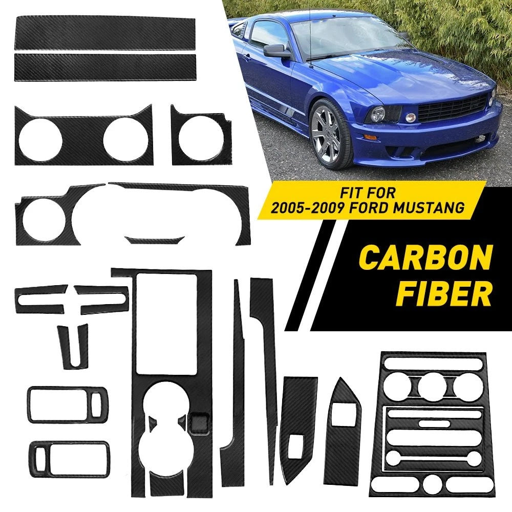 Full Set Cover Trim for Ford Mustang (2005–2009) Carbon Fiber