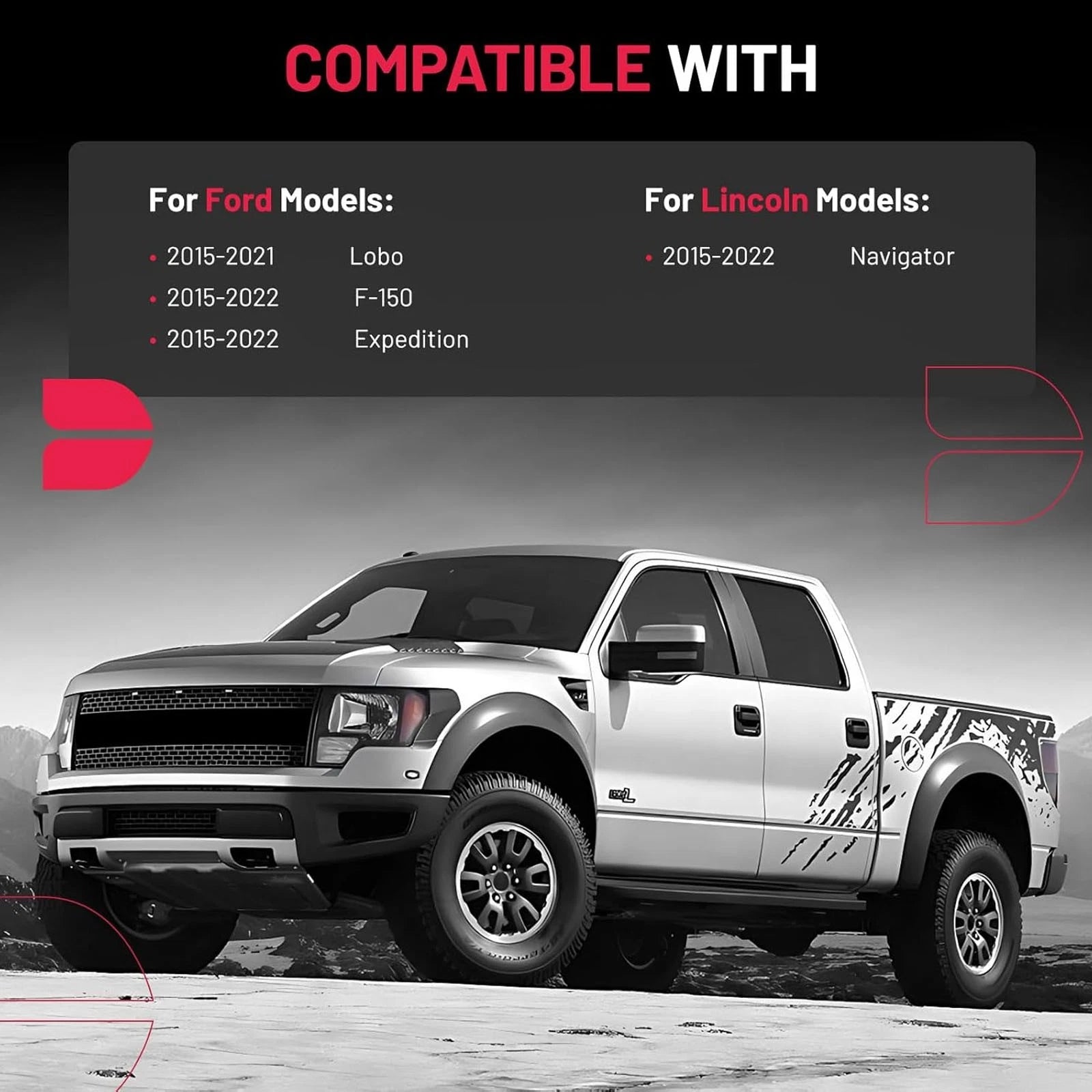 Set of 4 Wheel Spacers 1.25" 6x135 14x1.5 for Ford Expedition F-150 (2015–2024)