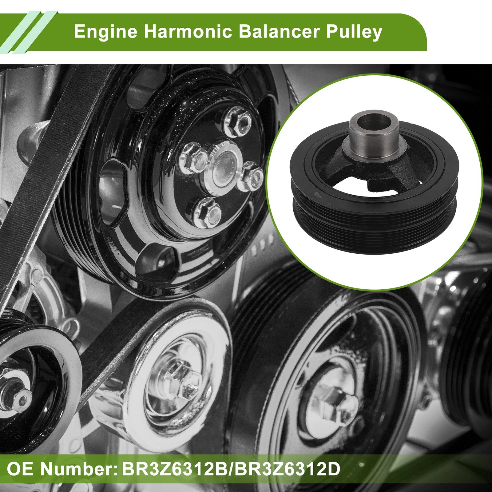 Engine Harmonic Balancer Crankshaft Pulley for Ford F-150 (2011–2020) No.BR3Z6312B