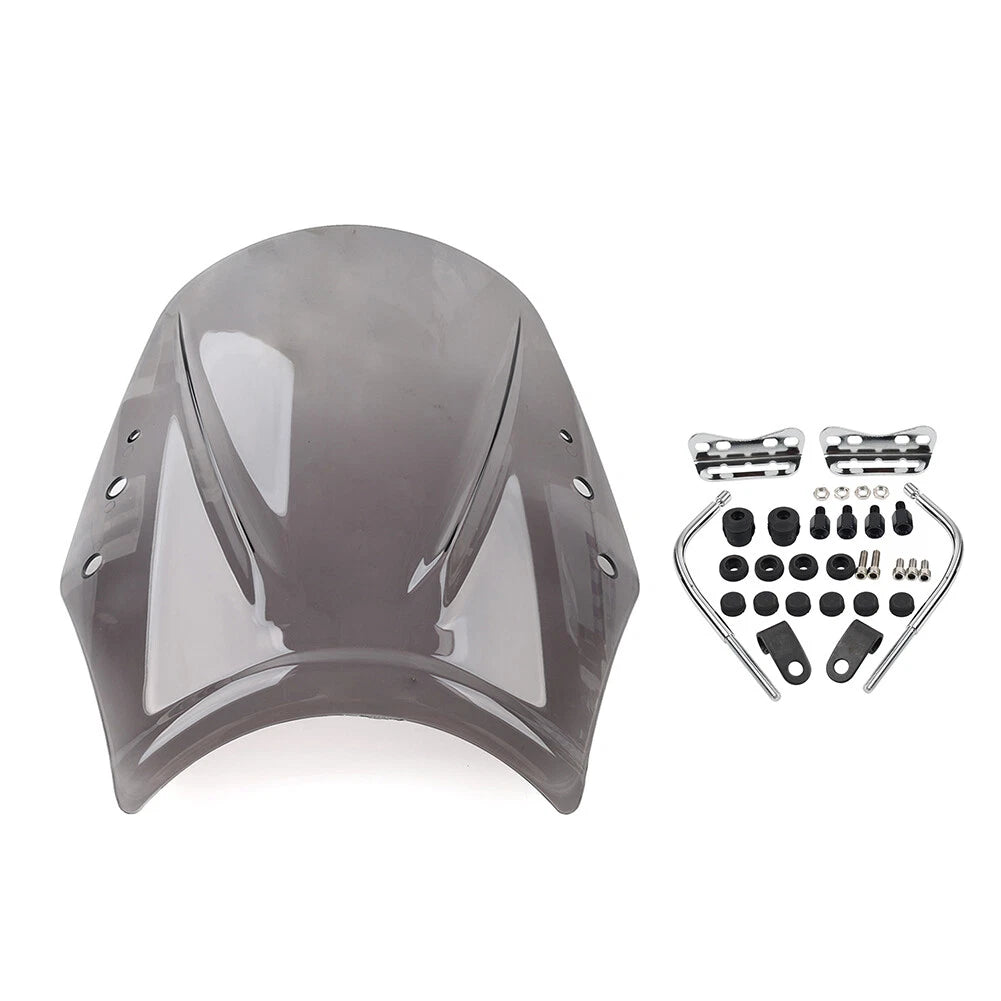 Universal Motorcycle Windshield Deflector Gray