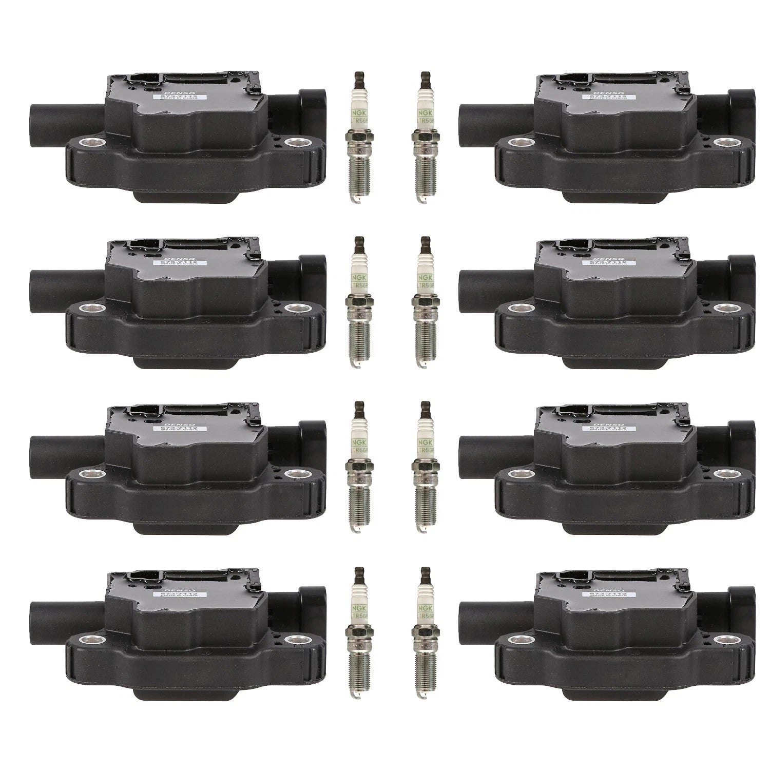 Set of 8 Ignition Coils & NGK Platinum Spark Plugs for Camaro Corvette