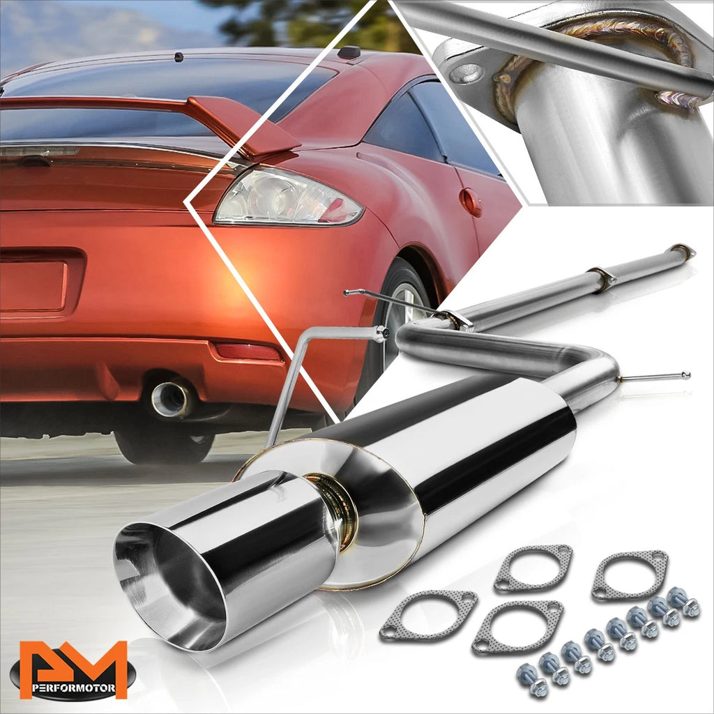 4" Rolled Tip Muffler Catback Exhaust for Mitsubishi Eclipse 2006–2009