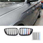 Gloss Black M Style Double Slat Grille for BMW 2 Series F22 F23 (2014–2021)
