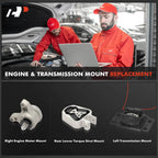 3X Engine Motor & Transmission Mounts for Ford Fusion (2006-2012)