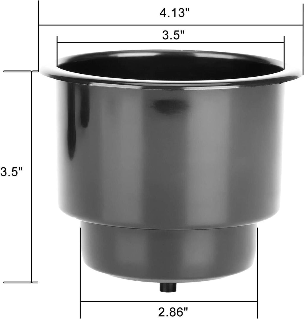 Set of 4 Universal Plastic Drink Cup Insert Holders for Marine Car Black