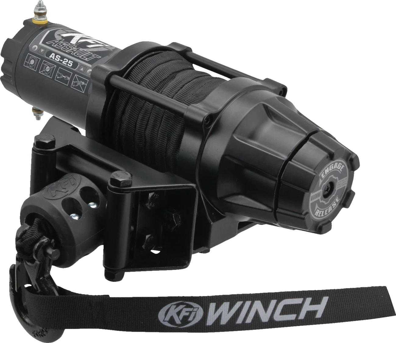 KFI AS-25 Assault Winch for UTV/ATV (2500 lb, Synthetic Cable)
