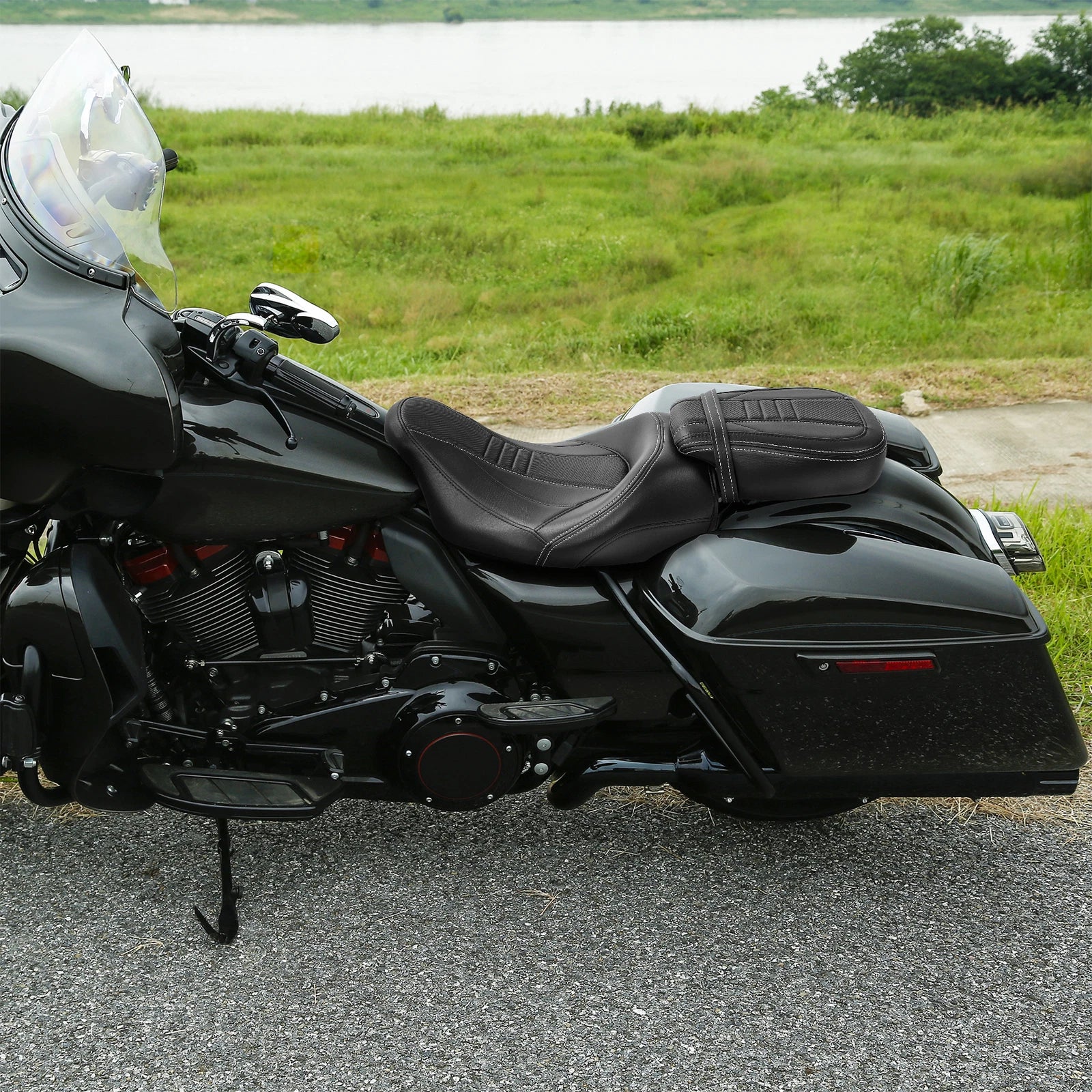 Gel Driver & Passenger Seat Cushion for Harley Touring Glide (2009-2023)
