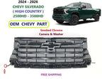 Set of 4 Grilles for Chevy Silverado 2500HD 3500HD (2024–2026)