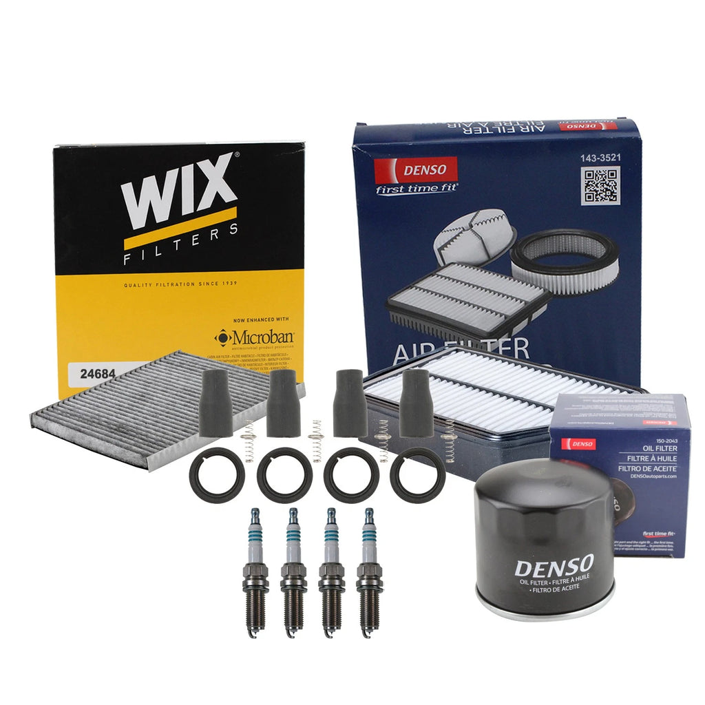 Set of 4 Denso NGK Iridium Spark Plugs & Boots for Sportage Tucson