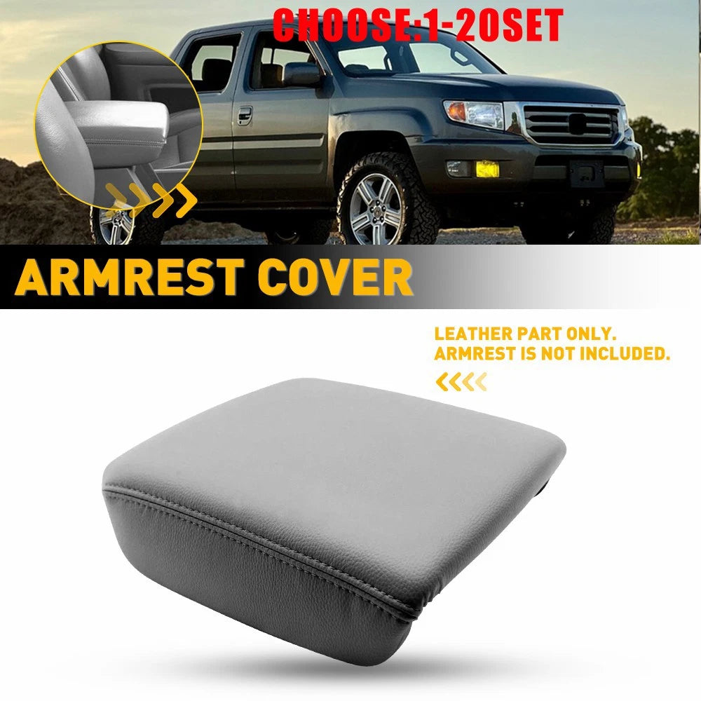 Leather Console Lid Cover for Honda Ridgeline (2006–2014) Gray