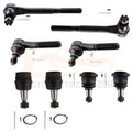Set of 8 Front Tie Rod Ends for Dodge Ram 1500 (1997–1999) 2WD/RWD