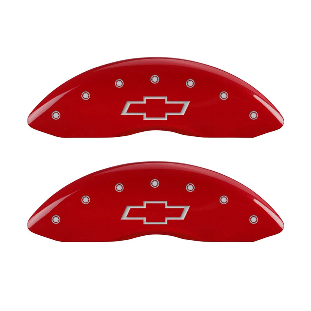 Front and Rear Red Bowtie Caliper Covers for 2006–2009 Chevy Impala
