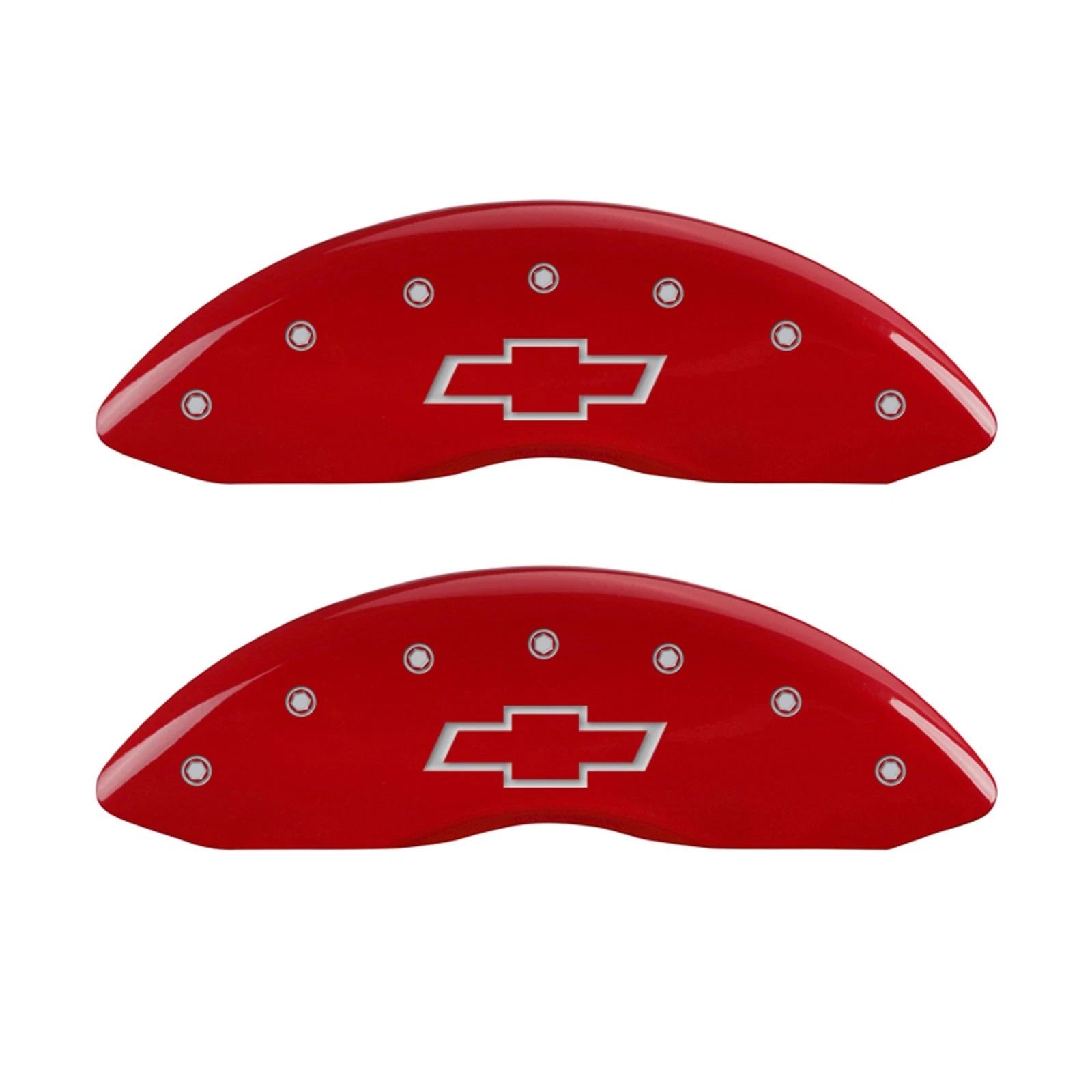 Front and Rear Red Bowtie Caliper Covers for 2006–2009 Chevy Impala