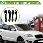 Exterior Door Handle Cover Trim for Hyundai Santa Fe (2019–2023) Gloss Black ABS