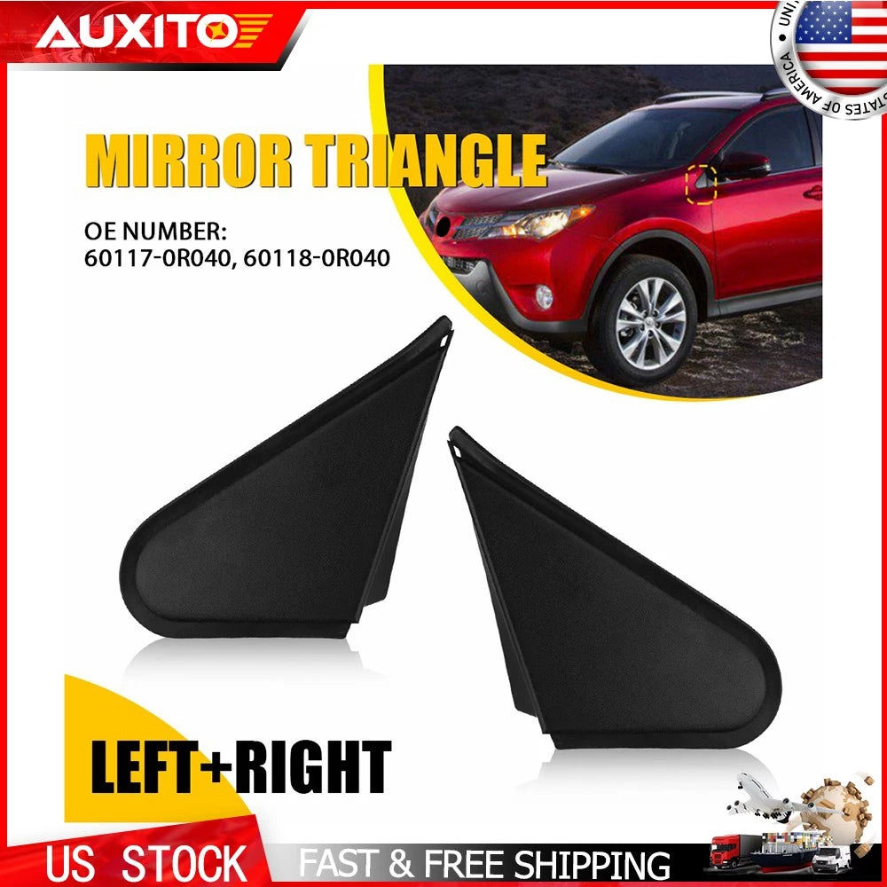 2X Side Mirror Corner Triangle Cover Trim for Toyota RAV4 (2013–2018)
