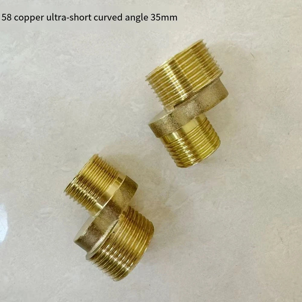 2X Brass Shower Faucet Curved Foot Connector G12 to G34 Pipe Fitting