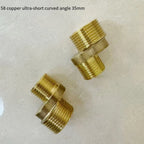 2X Brass Shower Faucet Curved Foot Connector G12 to G34 Pipe Fitting
