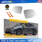 Pair Heated Mirror Glass with Blind Spot for Tesla Model Y (2020–2025)
