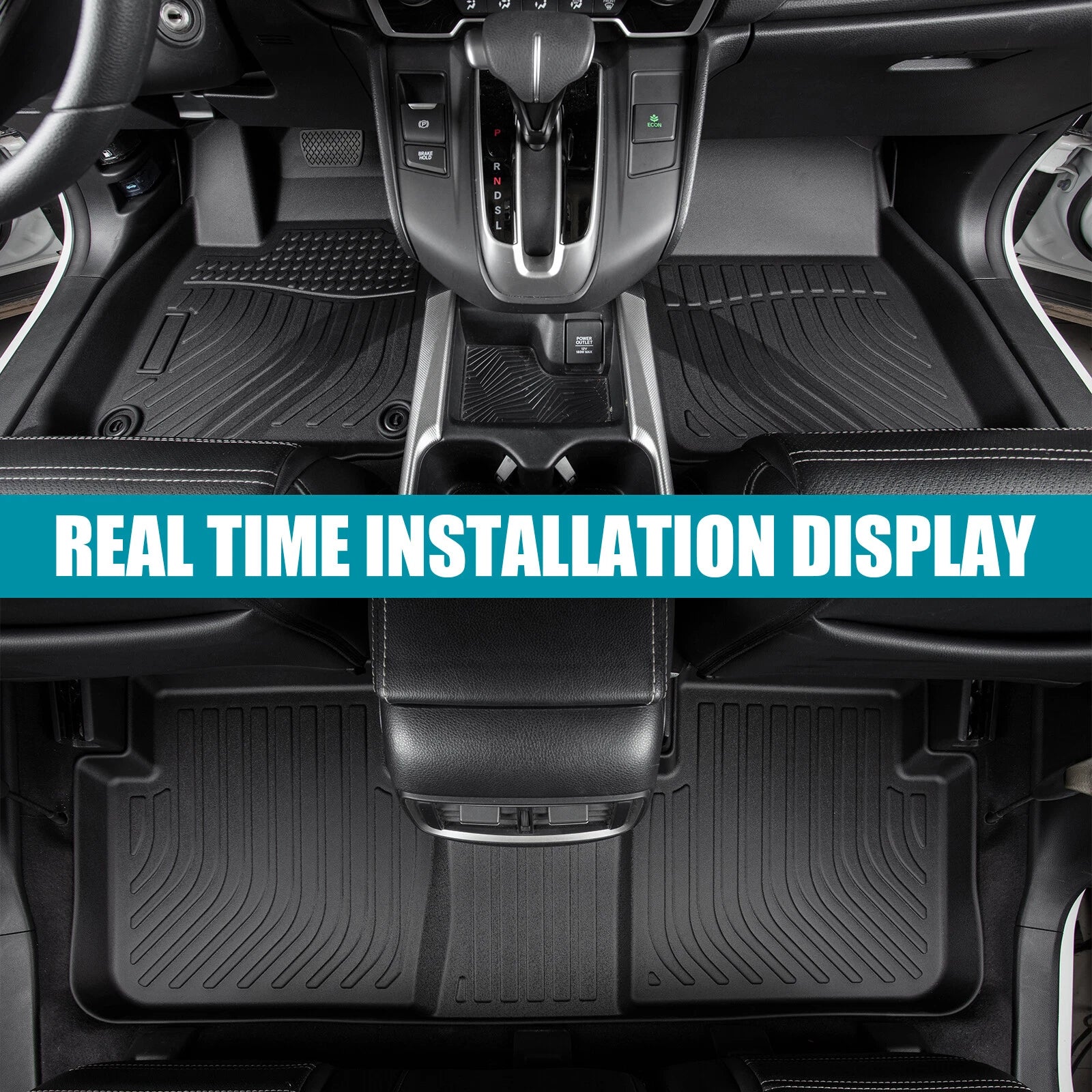 Set of 4 TPE Rubber Floor Mats for Volkswagen Taos (2022–2024)
